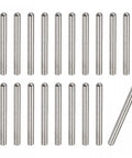 Heavy Duty 3x28mm Dowel Pins Set In 304 Stainless Steel With Round Head And Flat Chamfered End, 20 Pieces