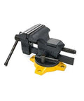 4-Inch Bench Vise for Workshop Use With 270-Degree Swivel Base, Heavy Duty 4-Lug Base, Anvil And Anvil Horn, Gray Finish