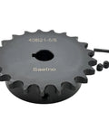 Heavy Duty 40B21 Type B Roller Chain Sprocket ANSI Size 40 For 40 Chain 21 Teeth Five Eighth Inch Bore Hardened 1045 Carbon Steel