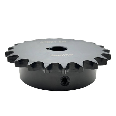 Heavy Duty 40B21 Type B Roller Chain Sprocket ANSI Size 40 For 40 Chain 21 Teeth Five Eighth Inch Bore Hardened Steel