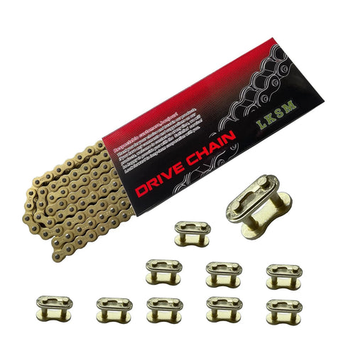Heavy Duty 420 Motorcycle Chain Kit With 132 Link Standard Chain Breaker And 10 Master Links For 100cc 110cc 125cc Dirt Pit Bike ATV Quad Go Kart