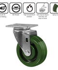 4 Inch By 1.5 Inch Heavy Duty Casters Set Of 4 With 2800 Lb Load Capacity For High Temperature Oven Racks Epoxy Resin Wheels