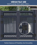 Close-up of 6 Pcs Weld On Hinges Heavy Duty 4" x 4", MOZCORN Weldable Butt Hinges on stylish gate, showing versatile use.