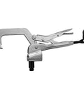 Heavy Duty Five Eighths Inch Insert Table Mounted Clamp With Rear Crank Handle for BuildPro Welding Tables, side view