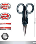 Heavy Duty 5.5 Inch Stainless Steel Scissors With Power Notch For Precision Cutting, shown with ergonomic grip and durability features