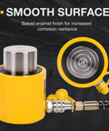 Close-up of Heavy Duty 50 Ton Hydraulic Cylinder Jack Ram With A 2 Inch Stroke For Lifting Heavy Equipment And Vehicles RSC 501