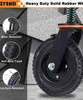 6 Inch Gate Wheel 500 Lb Heavy Duty Gate Wheel With Brake 360 Degree Rotation Fence Gate Wheels Spring Loaded Gate Caster