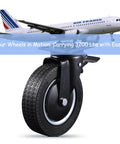 ✝️ Rigid 8 inch caster wheels set of 4 heavy duty industrial swivel locking casters 3200 lbs load capacity with airplane.