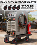 8 inch outdoor heavy duty rubber caster wheels designed for rough terrain, industrial swivel casters with brake for.
