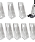 90 Degree Gusseted Fitting For 1 5 Eighths Inch Strut Channel With 3 Hole Heavy Duty Steel Right Angle Brackets For Half Inch Bolts Five Point Seven Millimeter Thick Pack Of 8