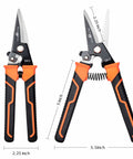 Heavy Duty 9 Inch Multipurpose Scissors With Serrated Edge For Carpet Cardboard Fabric Copper Wire And Tree Branches