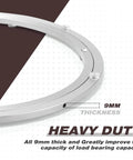 Close-up of 9mm thick 2 Pack 14 Inch Lazy Susan Hardware Heavy Duty Aluminum Alloy Turntable Bearing Rings for steady rotation