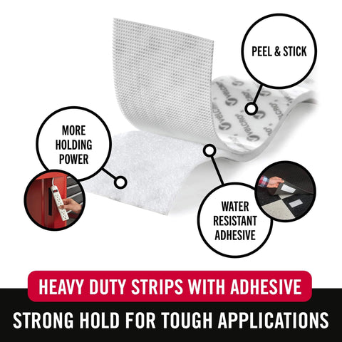 Heavy Duty No Nail Stick On Adhesive Strips For Hassle Free Quick Mounting Indoor Outdoor Use 4 Inch By 2 Inch 2 Pack