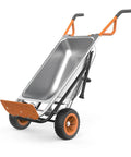 8 in 1 Heavy Duty Aerocart Garden Cart Wheelbarrow Dolly with Turbo Lift Design and Flat Free Tires, side view