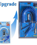 Heavy Duty Air Blow Gun Kit With Sixteen Foot Pneumatic Hose One Quarter Inch Quick Connect And Six Millimeter Outer Diameter in packaging