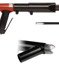 Heavy-Duty Needle Scaler With Vacuum Shroud, Air Powered Pistol Grip, 2200 BPM, 28 Needles, All Steel Construction close-up