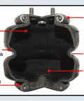 Cross-section of 2500 Lb Universal Replacement Air Spring Bag With Half Inch NPT And Double Bellows For Heavy Duty Truck Suspension Single Port Fits Ford F150 F250 GMC Sierra Chevrolet Silverado Ram 1500 2500 3500 Two Pack, showing internal components and construction.