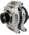 Beefed Up 12V 160Amp Alternator Replacement Fits Chrysler 300 5.7L 2011 to 2023, Dodge Challenger 5.7L 2011 to 2023, and Dodge Charger 5.7L 2011 to 2014 With 6 Groove Pulley CW Rotation External Regulator front view