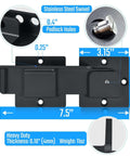 Heavy Duty 7.5 Inch Flip Gate Latch With Padlock Hole, Aluminum Alloy Built Tough, adjustable door latch with measurements