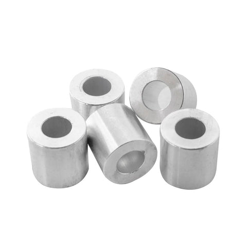 Heavy Duty Aluminum Spacer 1 Inch OD By Half Inch ID Unthreaded Standoff Round Bushing Plain Finish 2 Pack 6061 Aluminum