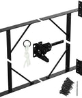 Anti Sag Gate Kit Heavy Duty No Sag Kit For Wooden Gate Fence With Gate Latch Powder Coated Rust Resistant Steel 120 Lb Safe Load