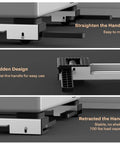 ✝️ Appliance Rollers Heavy Duty,Newest Extendable Appliance Sliders,Liftable Washing Machine Base illustration with handles and design features