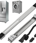 Appliance Rollers With 360° Swive Wheels, Anti Slip Heavy Duty Extendable Mover Tools with 28 Roller & Lifting Lever Tool shown with refrigerator and washing machine