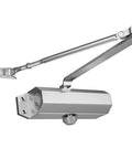 Heavy Duty Automatic Door Closer for Commercial and Residential Use Hydraulic 3 Spring Model Small Silver front view