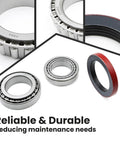 Heavy Duty Axle Bearing Kit for 12K Dexter 10-56 Seal Trailer Axle Replaces 8-214 8-216 9-28 with Premium Rubber Seal