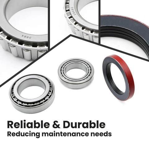 Heavy Duty Axle Bearing Kit for 12K Dexter 10-56 Seal Trailer Axle Replaces 8-214 8-216 9-28 with Premium Rubber Seal
