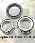 Heavy Duty Axle Bearing Kit for 12K Dexter 10-56 Seal Trailer Axle Replaces 8-214 8-216 9-28 by AstroSync with rubber seal