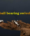 Heavy Duty Ball Bearing Swivel Connector Set For Saltwater And Freshwater Fishing 25 Pieces Stainless steel on driftwood