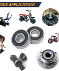 Heavy Duty 6201RS Deep Groove Ball Bearings 5 Pack With Double Rubber Seals 12x32x10mm for wide application in machinery.