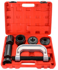 Heavy Duty Ball Joint Press Kit With U Joint Removal Tool And 4WD Adapters open red case view