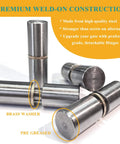 Barrel Gate Hinges 4 Pack 2 Inch By Five Eighth Inch Detachable Pin With Brass Washer Heavy Duty Up To 500 Lb For Gates.