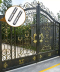 Ornate metal gate with inset image of 40 Pack Weldable Barrel Hinges Two And A Half Inch By Three Eighth Inch Heavy Duty Weld On Bullet Hinges