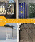 Various heavy-duty gates showing applications of Barrel Gate Hinges 4 Pack 2 Inch By Five Eighth Inch Detachable Pin With Brass Washer.