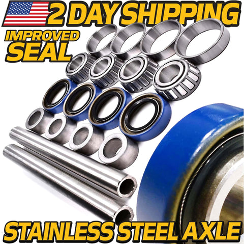 Heavy Duty Switch 2 Front Wheel Bearing Rebuild Kit With Axle Sleeve For Scag Lawn Mowers 43581 482621 482622 43584