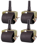 Heavy Duty Bed Frame Wheels Rollers With Brakes For Replacement Parts, shown close-up, durable material, set of 4.