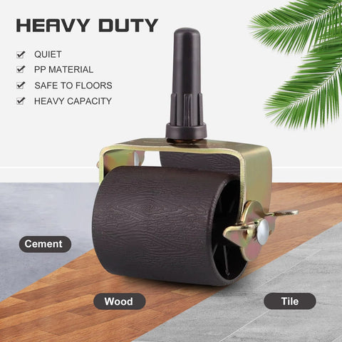 Heavy Duty Bed Frame Wheels Rollers With Brakes For Replacement Parts, high capacity bed caster on various floors