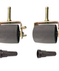 Two Pack Heavy Duty Metal Bed Frame Casters With Brakes Locking Casters For Furniture Standard Leg Sockets On Bed Frames 600 Lb Weight Capacity Smooth Rolling On Carpet Or Hard Floors