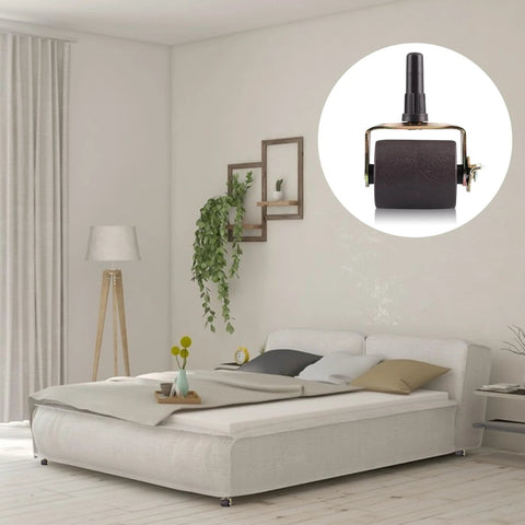 Heavy Duty Bed Frame Wheels Rollers With Brakes For Replacement Parts, bed caster installed on modern bed, side view