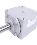 Heavy Duty 40 HP Right Angle Bevel Gearbox 1:1 1800 RPM Crosshole Keyed Shaft front view
