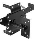 Beefy Heavy Duty Self Locking Gate Latch for Wooden Fence Post, black finish, heavy gauge steel, automatic gate lock hardware