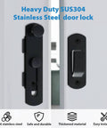 4 inch Flip Latch Gate Latches, Safety Door Lock for Barn Wood Fence Sliding French Doors, Heavy Duty SUS304 Stainless Steel Matte Black MS9500-B