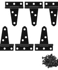 Six Pack 2 Inch Black T Strap Shed Hinge Beefy Heavy Duty Barn Door Hinges Gate Strap T Hinges For Barn Doors Sheds And Wooden Fences With Rugged Solid Iron Construction And Included Screws