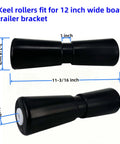 Heavy Duty Boat Trailer Roller, 4-3/5" 7-5/16" 9-1/4" 11-3/16" Rubber Boat Trailer Keel Roller Fits 5" 8" 10" 12" Wide Bracket