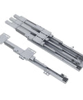Bottom Mount Heavy Duty Drawer Slide with pull out function for kitchen cabinets and closets, top and bottom mount rail, metal construction