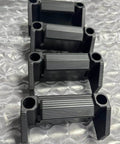 Heavy Duty Level Holder And Bracket Storage Rack 4 Pack Universal Wall Mount for Rulers and Tools in black plastic