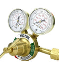 Beefed-Up Heavy Duty Oxygen Regulator 350-125-540 CGA-540 Full Brass Construction with dual gauges for precise flow control.